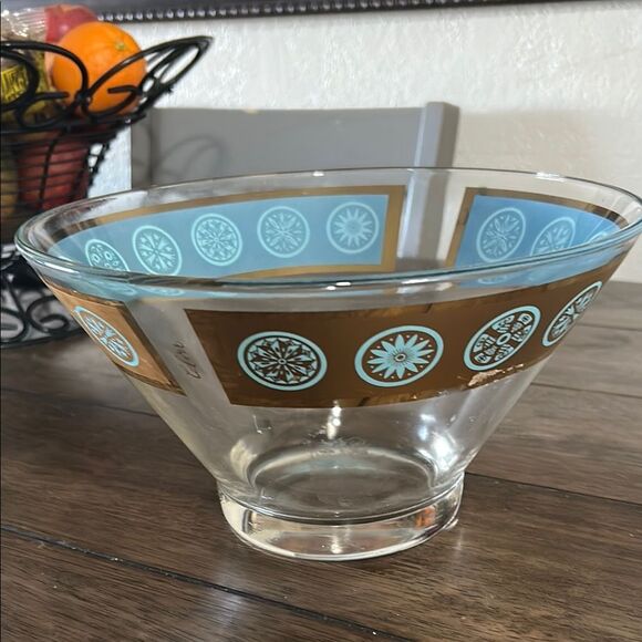 Vintage Culver Glass Chip Bowl – Mid Century Modern 1960s Retro Design - Picture 2 of 11